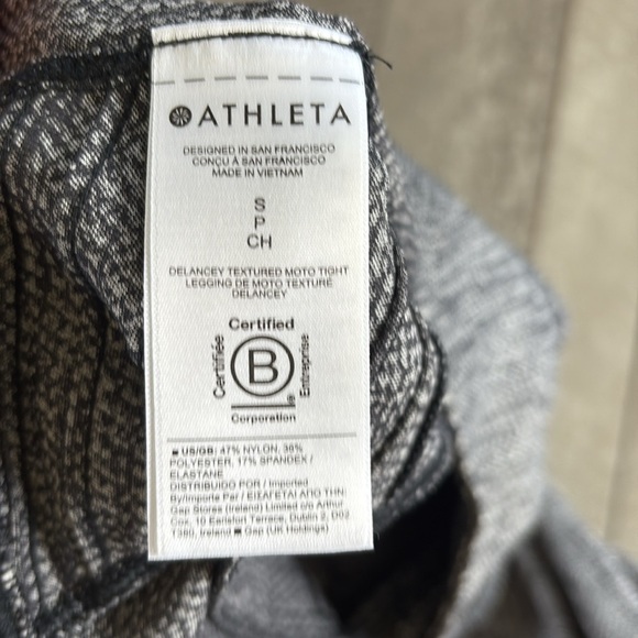 Athleta Size Small Delaney Textured Moto High Rise Leggings - Picture 7 of 10
